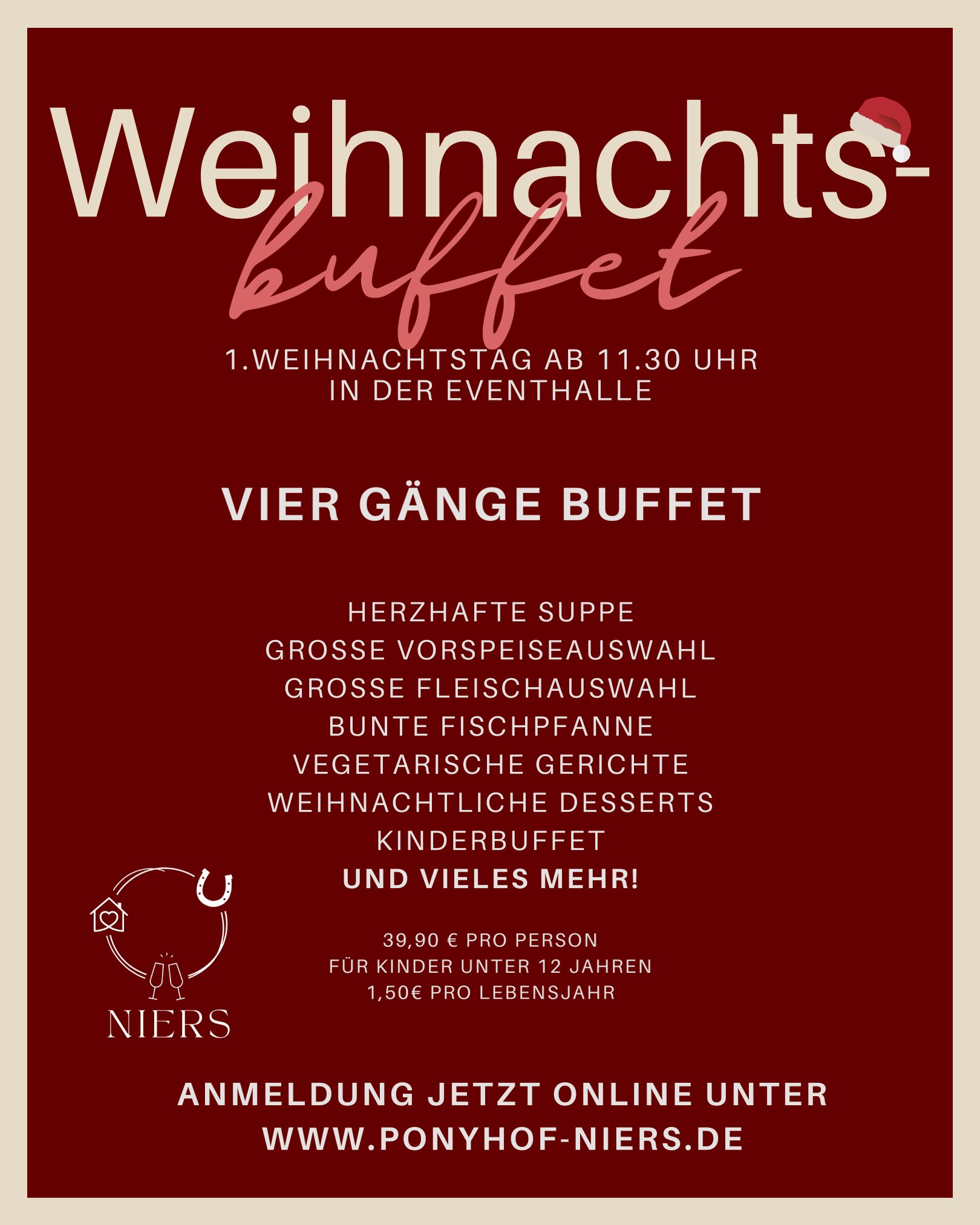 1.Weihnachtstag Buffet