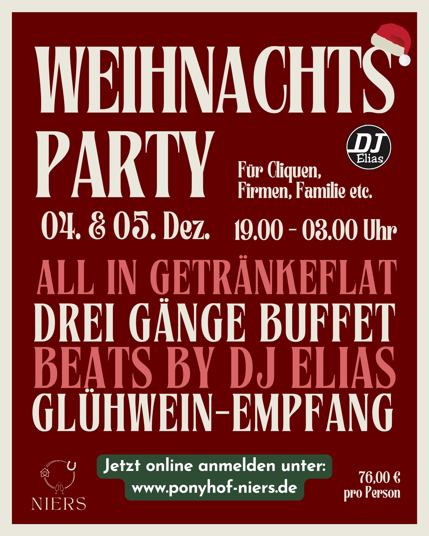 Flyer Weihnachtsparty